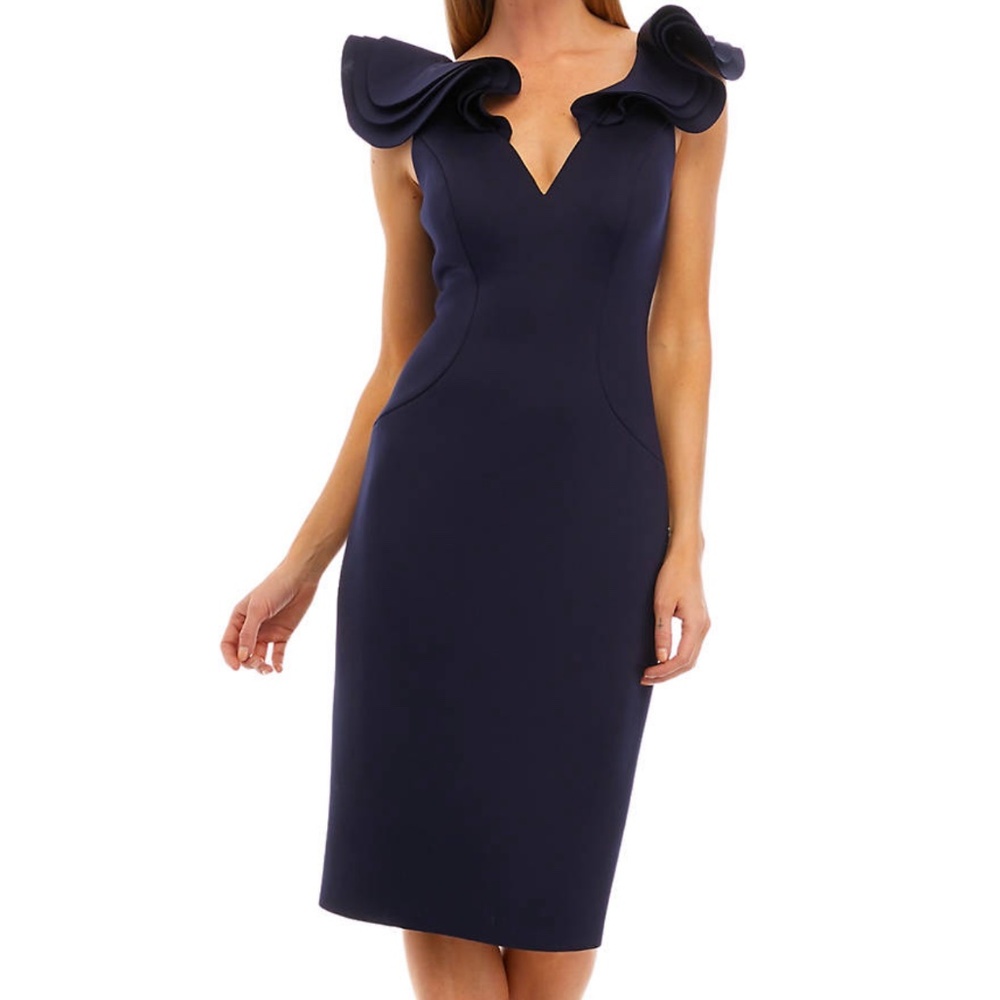 Eliza j ruffle cap sleeve dress